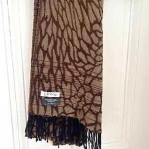 ORVIS Reversible Brown Unisex Scarf